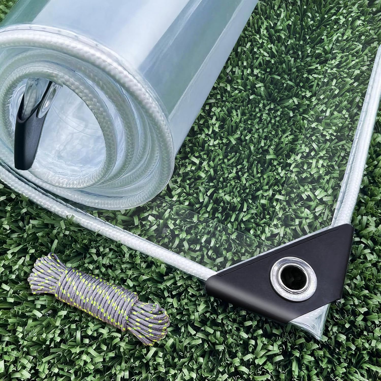 Dulepax Clear Tarp Heavy Duty 8x10 FT Waterproof PVC Tarpaulin