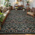 Moynesa Floral Washable Rugs 9x12 for Living Room and Bedroom