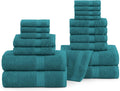 LANE LINEN 18-Piece Cotton Towel Set - 550 GSM Luxury Towels
