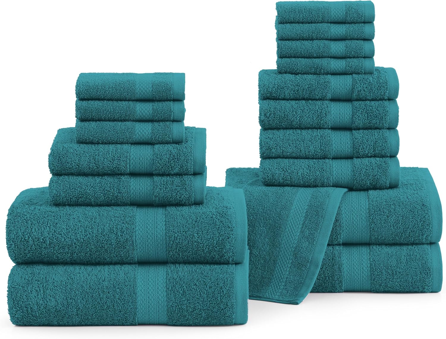Luxury Bath Towel Set with 100% Cotton, 550 GSM, 18 Pieces