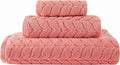 BAGNO MILANO Turkish Bath Towels Set (Coral Red) - Plush Quick Dry
