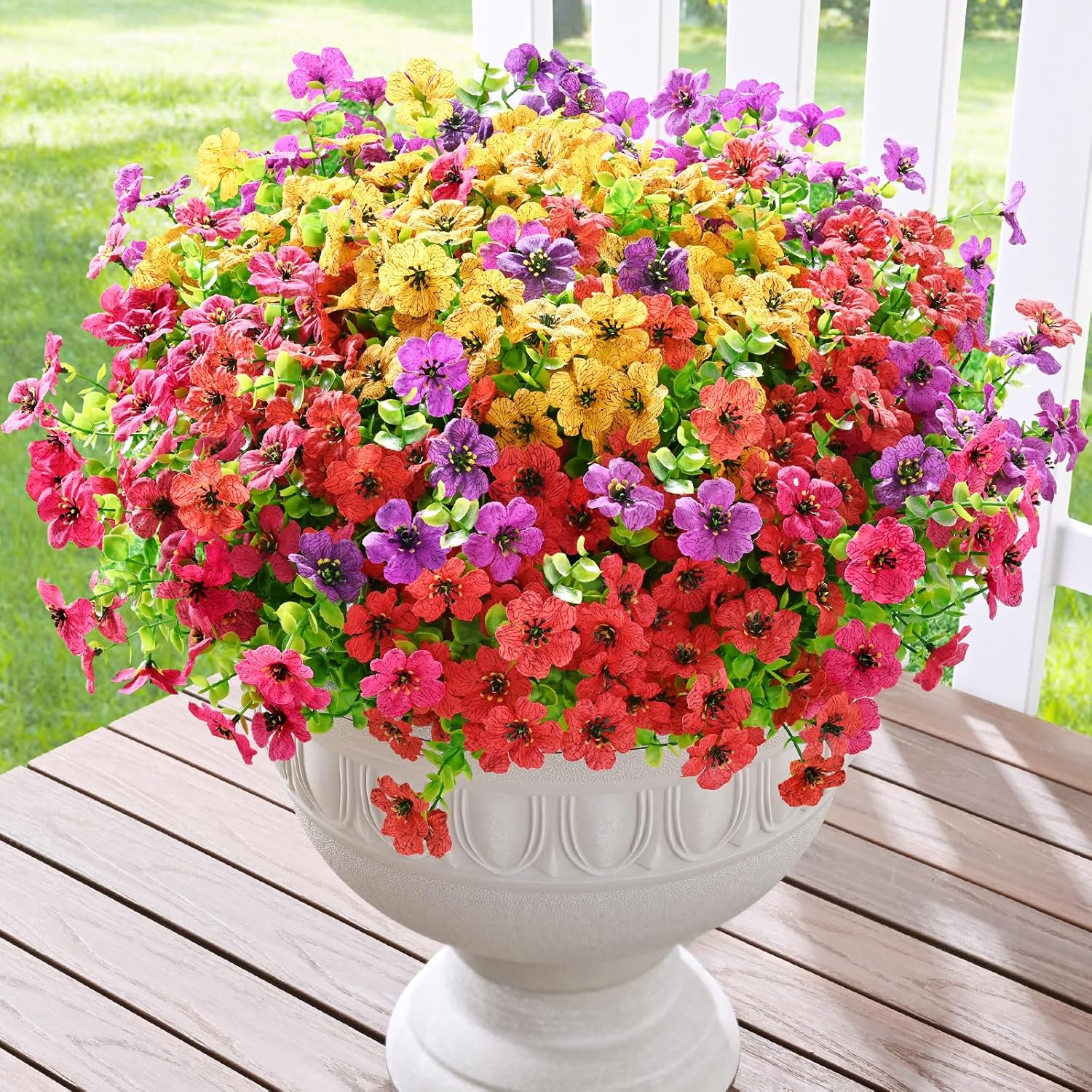 Waipfaru Artificial Flowers for Outdoors - UV Resistant Decor