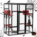 COZIWOW 70in Large Wooden Catio Outdoor Cat Enclosure - Spacious