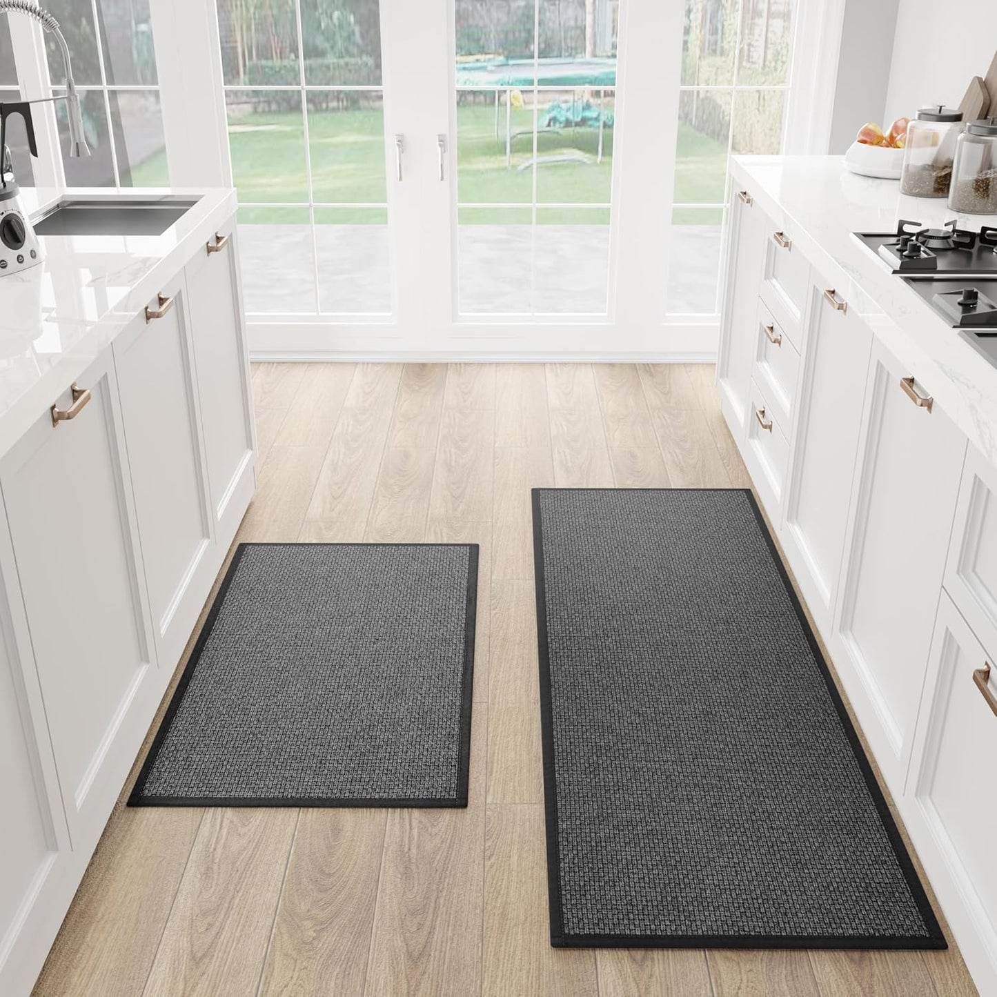 Cushioned Non Slip Kitchen Mat Set of 2 for Comfort and Safety