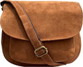 RUSTIC TOWN Leather Crossbody Satchel Bag - Compact Vintage Travel