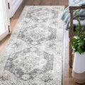 jinchan Runner Rug 2x6 Hallway Rug - Lightweight Retro Grey Runner