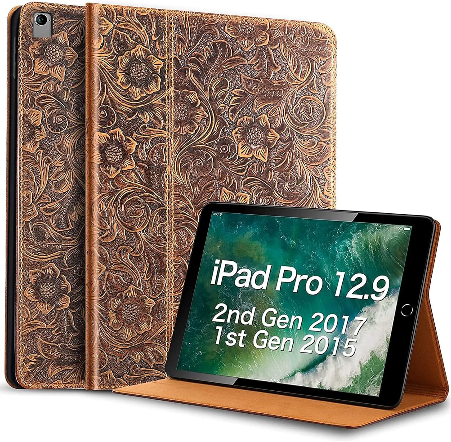 Gexmil Case for iPad Pro 12.9 Inch - Premium Leather Folio Cover
