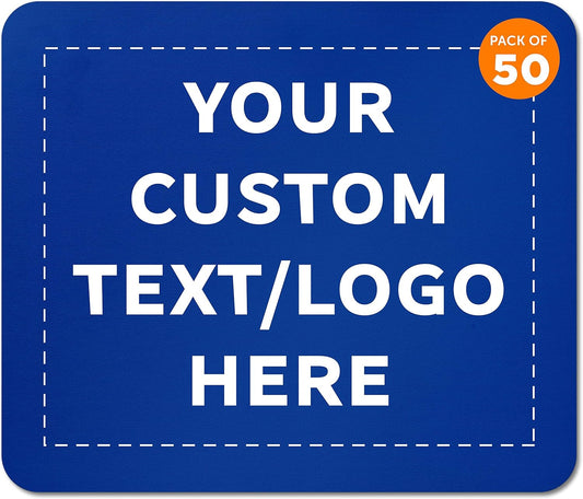 Custom Rectangle Rubber Mousepads Set of 50 for Promotions