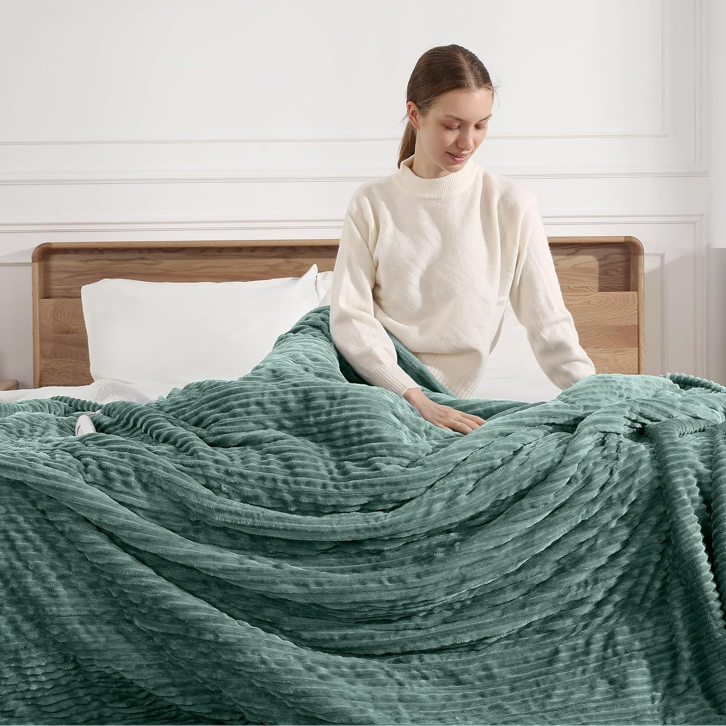 Electric Blanket Twin Heated Blanket with 5 Heat Settings