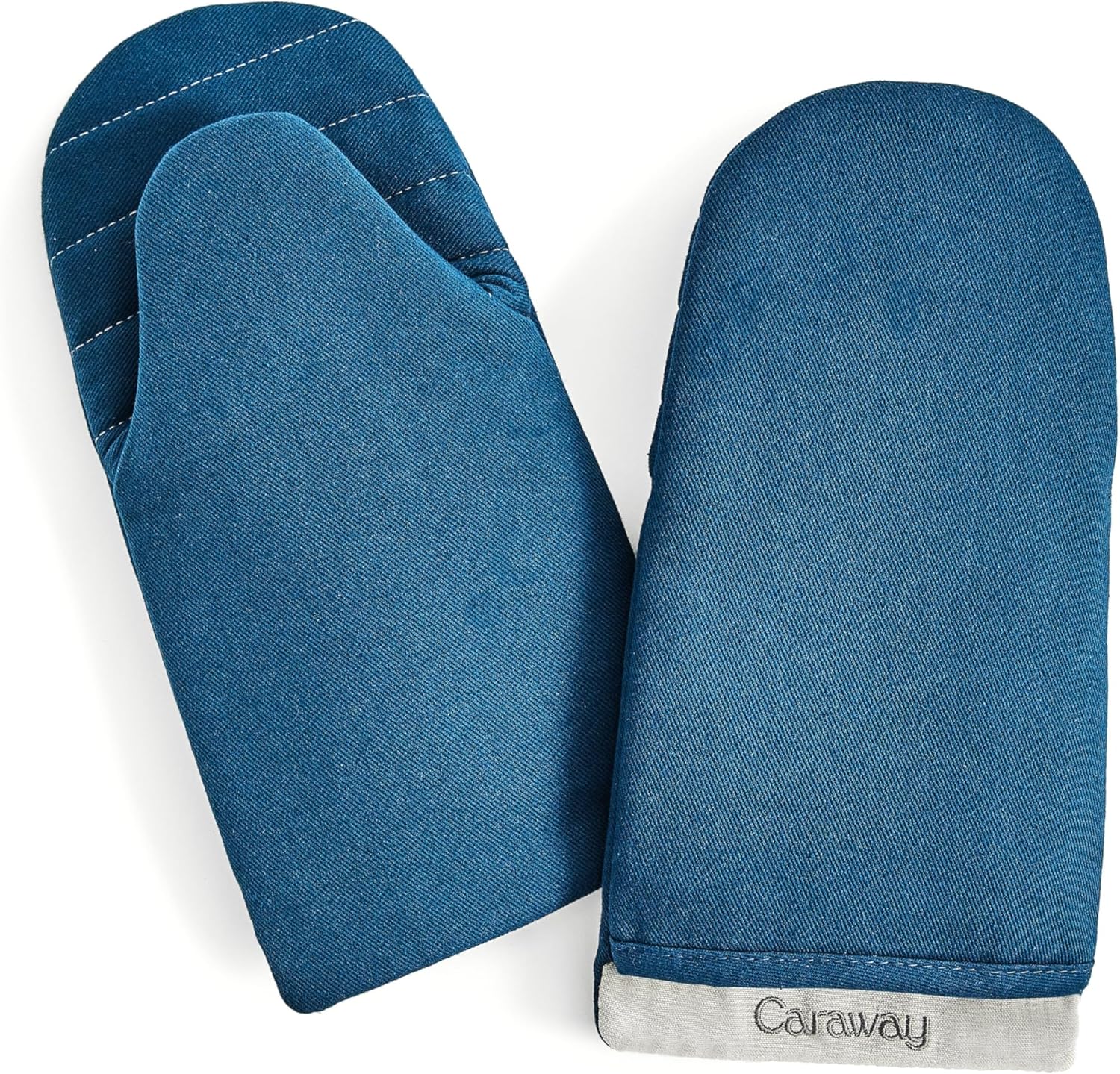 Caraway Organic Cotton Oven Mitts - Safe Hot Handling - Set of 2