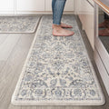 KIMODE Kitchen Anti Fatigue Mat Set - Cushioned Boho Rugs for Standing