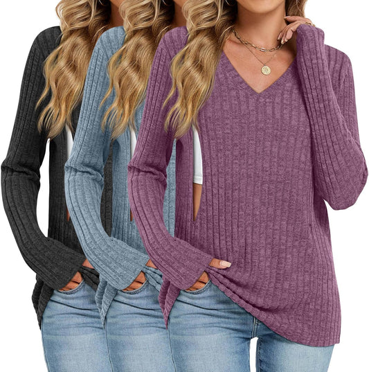 3 Pack Women's Maternity Nursing Tops for Comfortable Breastfeeding