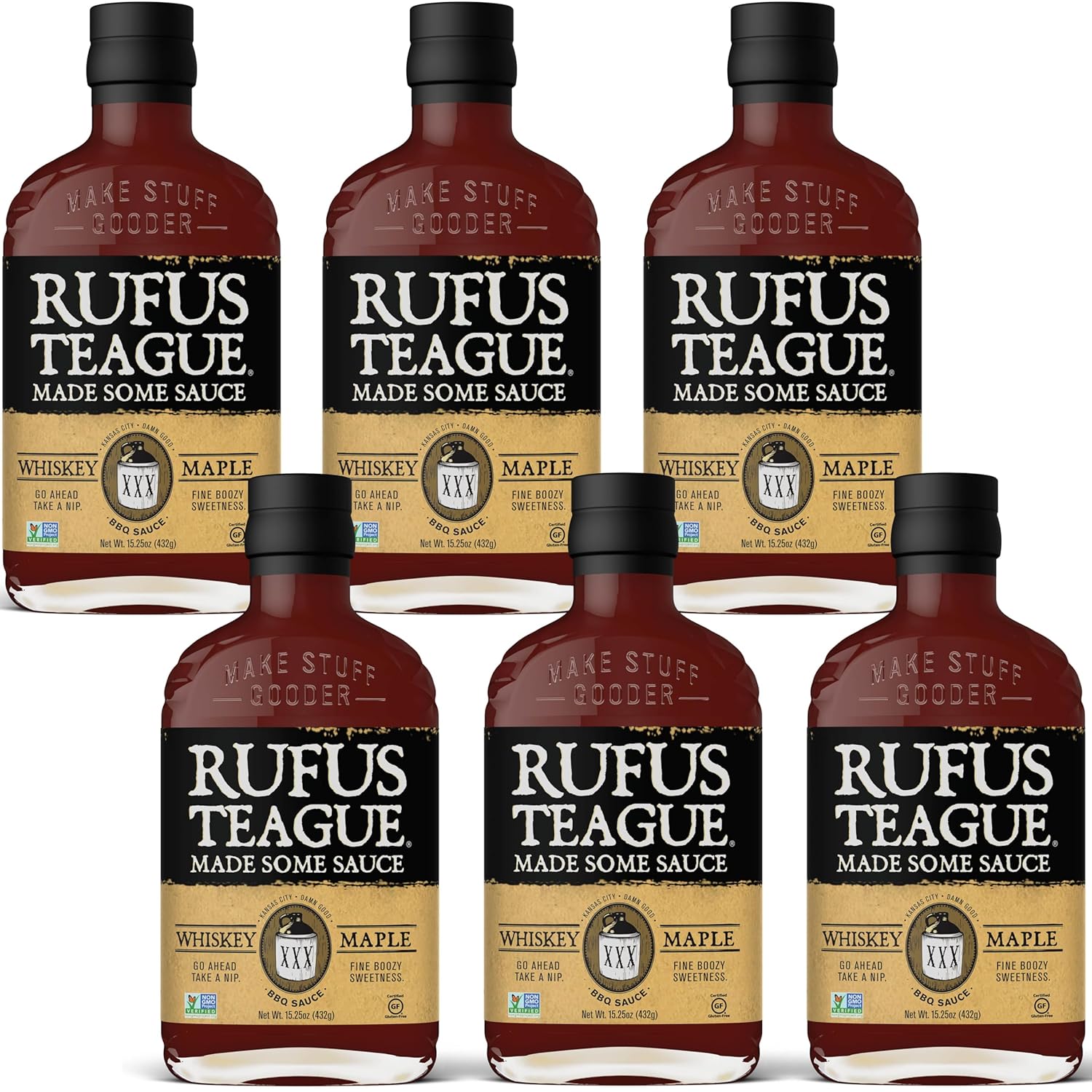 Rufus Teague Whiskey Maple BBQ Sauce - Bold Flavor, Gluten-Free