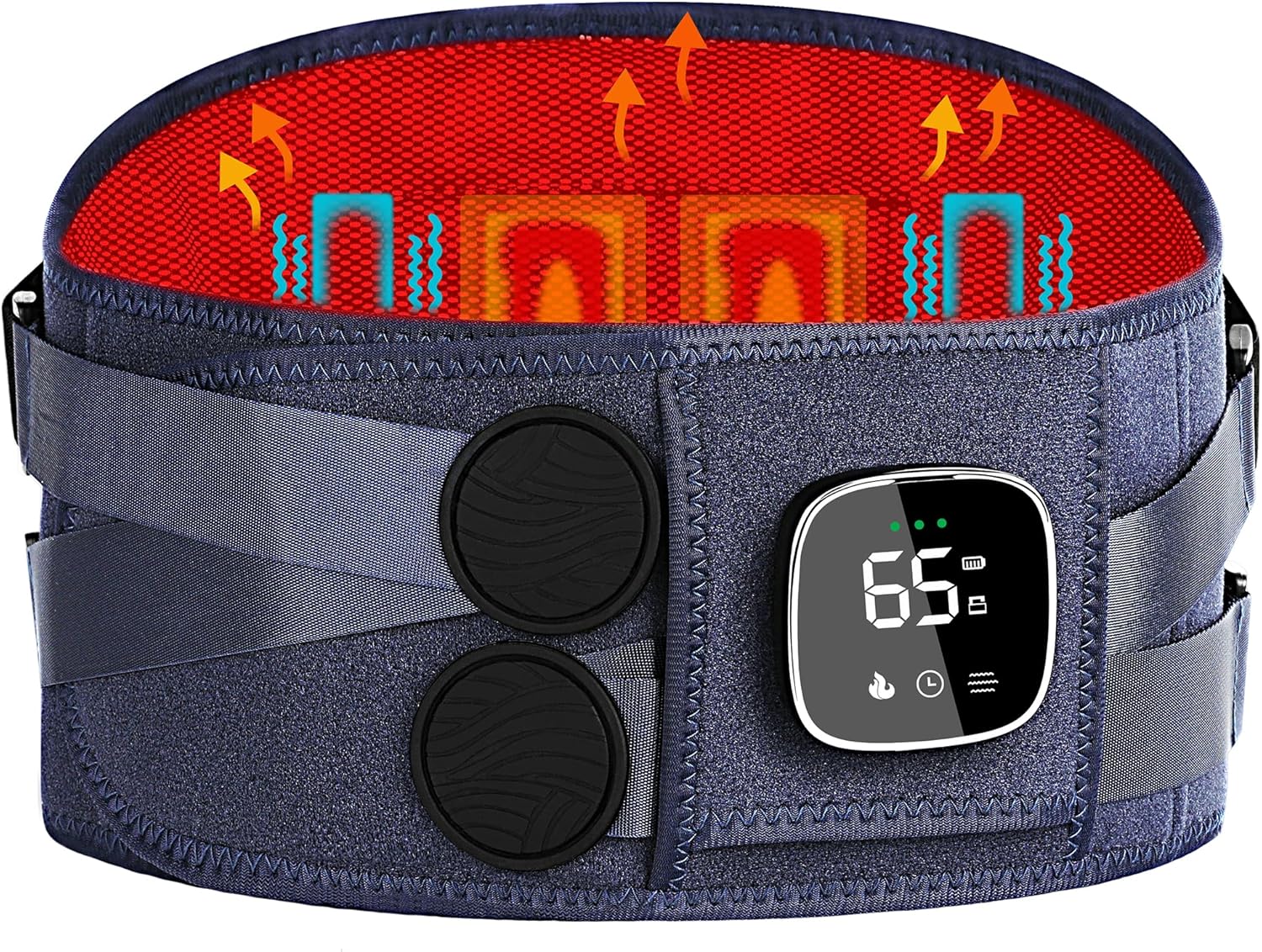 Cordless Heating Pad with Massager for Back Pain Relief