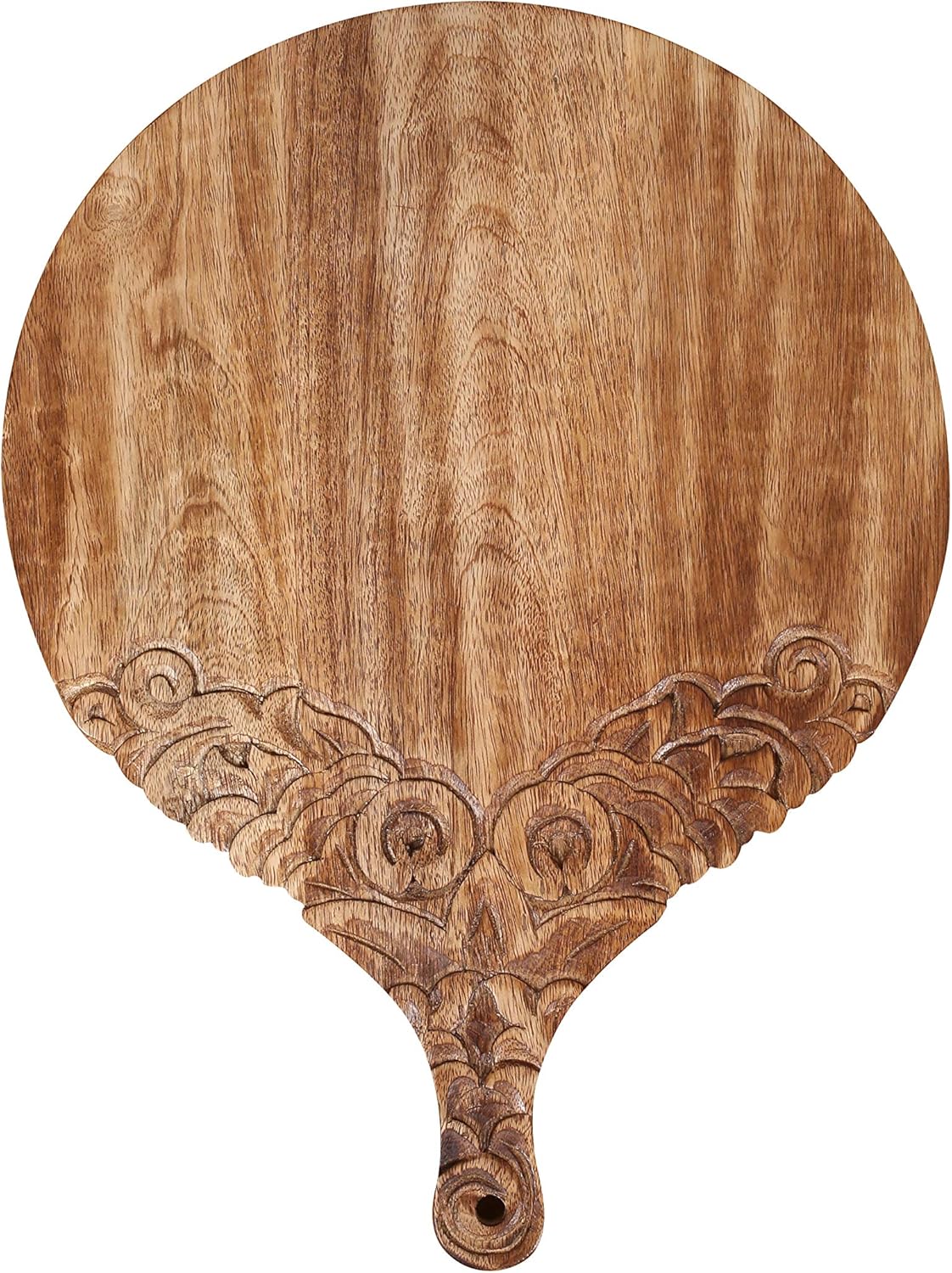 VERSAINSECT Carved Round Chopping & Serving Tray for Kitchen