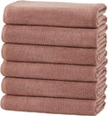 Great Bay Home Pink Hand Towel Set 6-Pack - Soft, Absorbent Hand