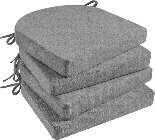 Basic Beyond Chair Cushions for Dining Chairs with Ties, Dark Grey