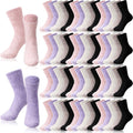 Handepo 60 Pairs Women Fuzzy Socks Bulk - Warm, Soft Crew Slipper