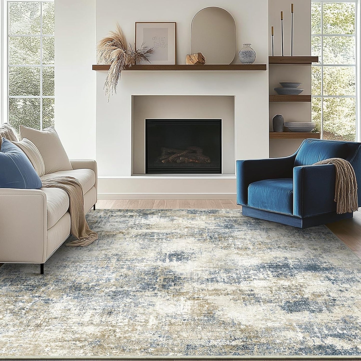 Bavni 6x9 Area Rugs Machine Washable for Living Room Comfort
