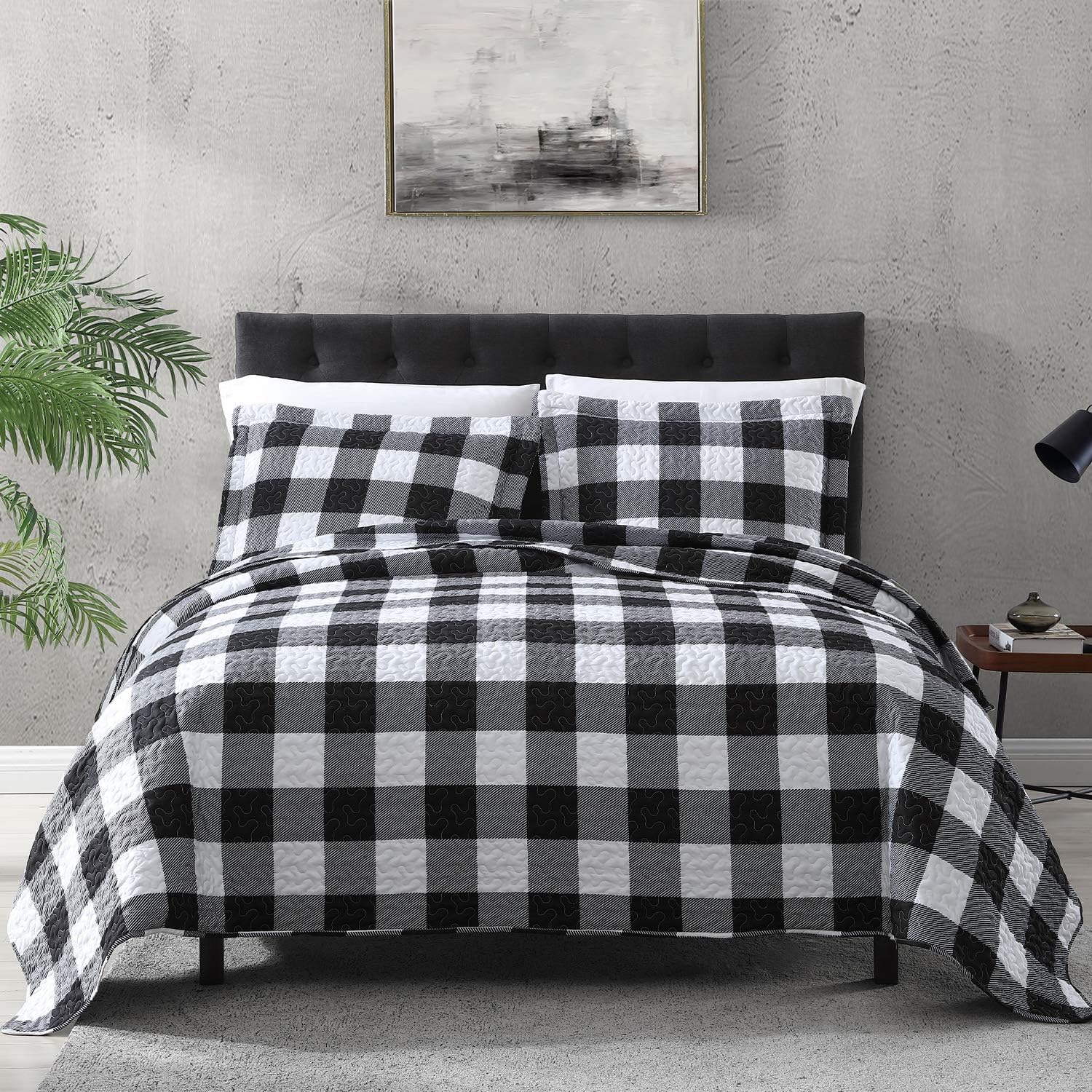 EXQ Home Quilt Set Full/Queen Size Lightweight Microfiber Coverlet