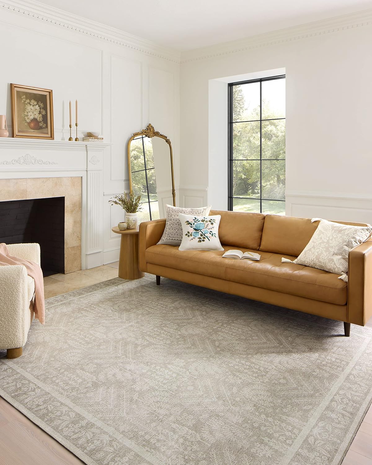 Loloi Rifle Paper Co. Maison Collection Bough Natural Round Rug