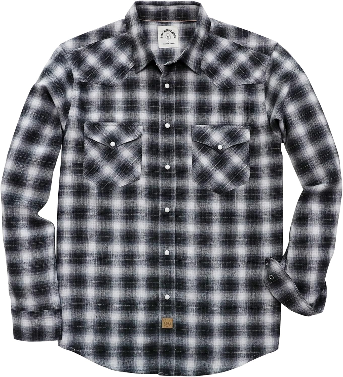 Dubinik Flannel Shirt for Men - Vintage Pearl Snap Western Style