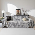 Boho Couch Cover for Dogs Sofa Protector 71 in x102 in - Deep Grey
