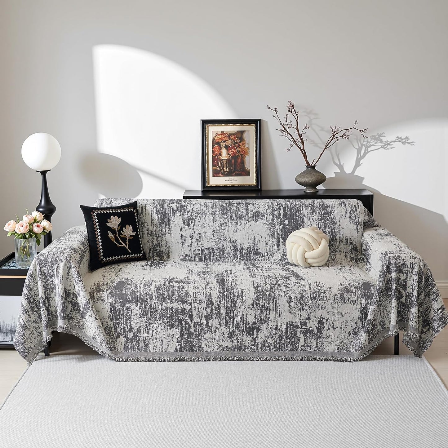 MEETSKY Boho Couch Cover for Dogs - Soft Modern Sofa Protector