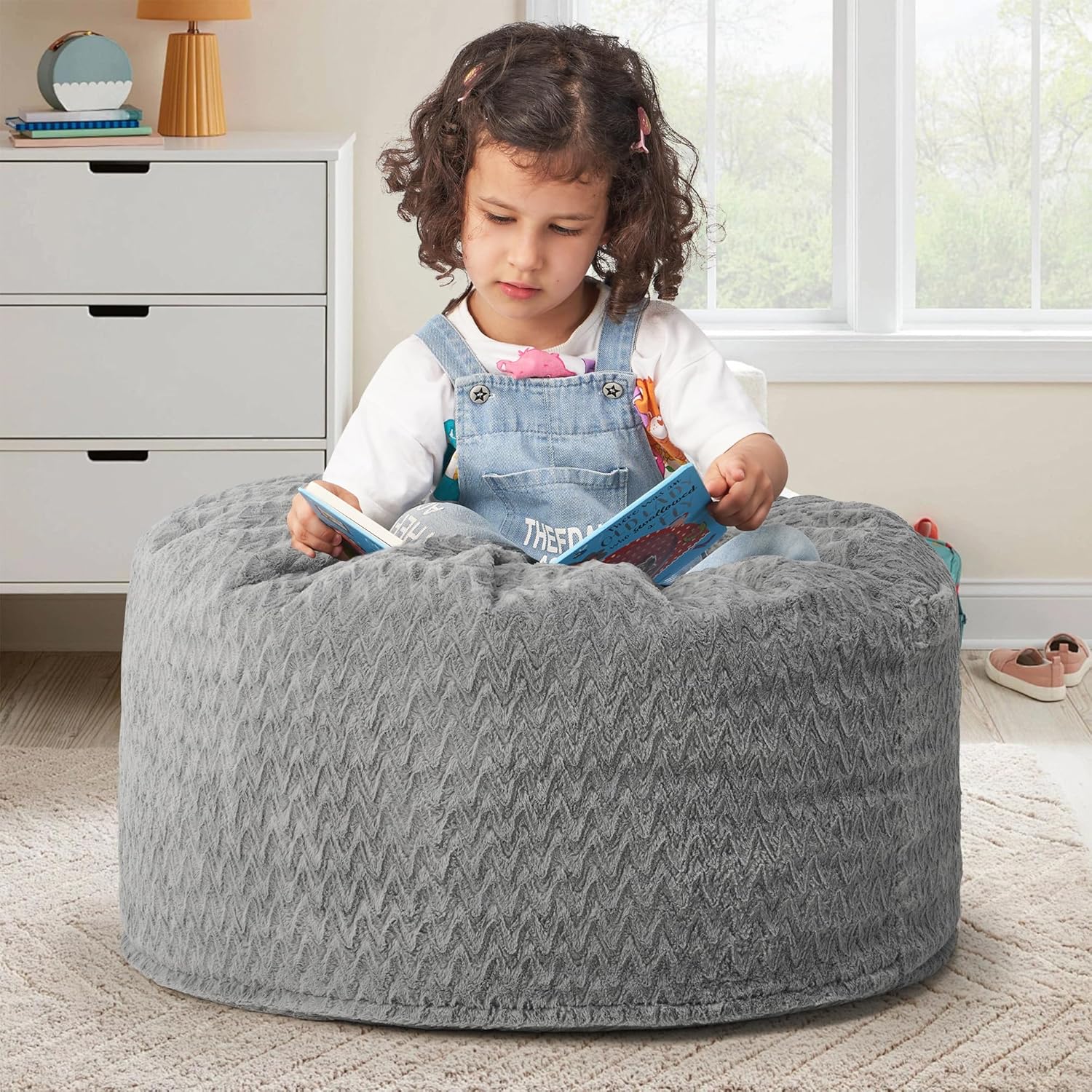 Hobestluk 2.5FT Bean Bag Chair with Memory Foam for Kids