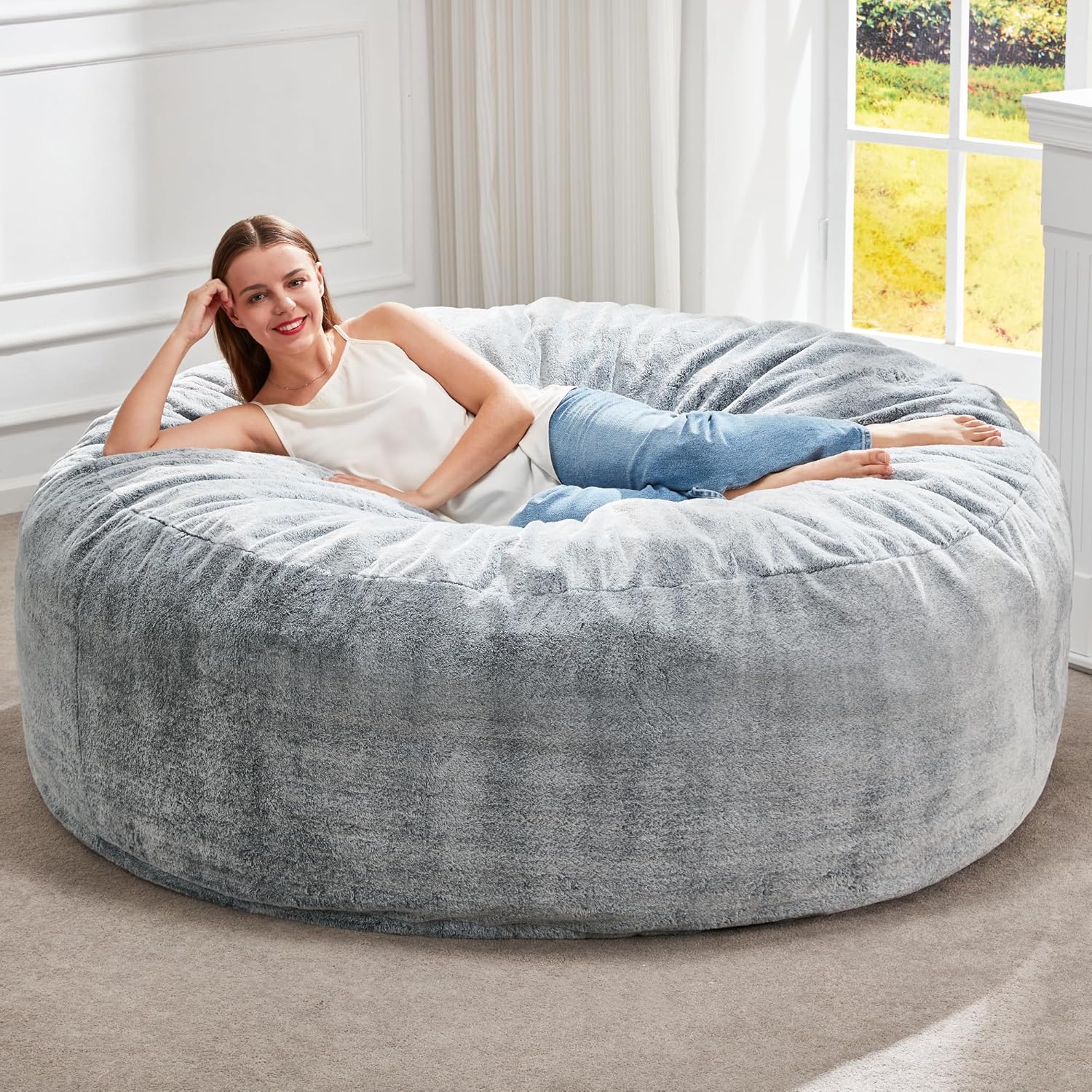 Giant Bean Bag Chair with Memory Foam for Ultimate Comfort