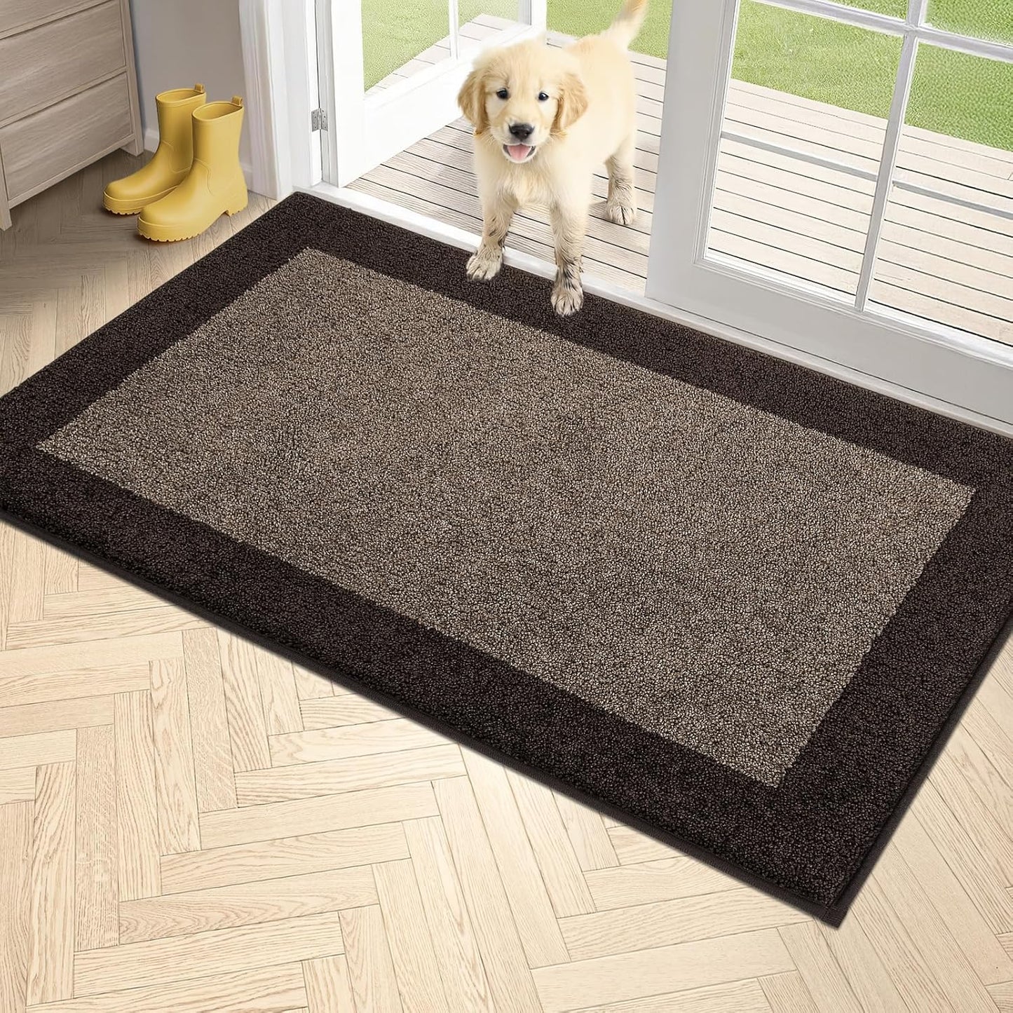 PURRUGS Dirt Trapping Door Mat 34in x 60in for Muddy Shoes