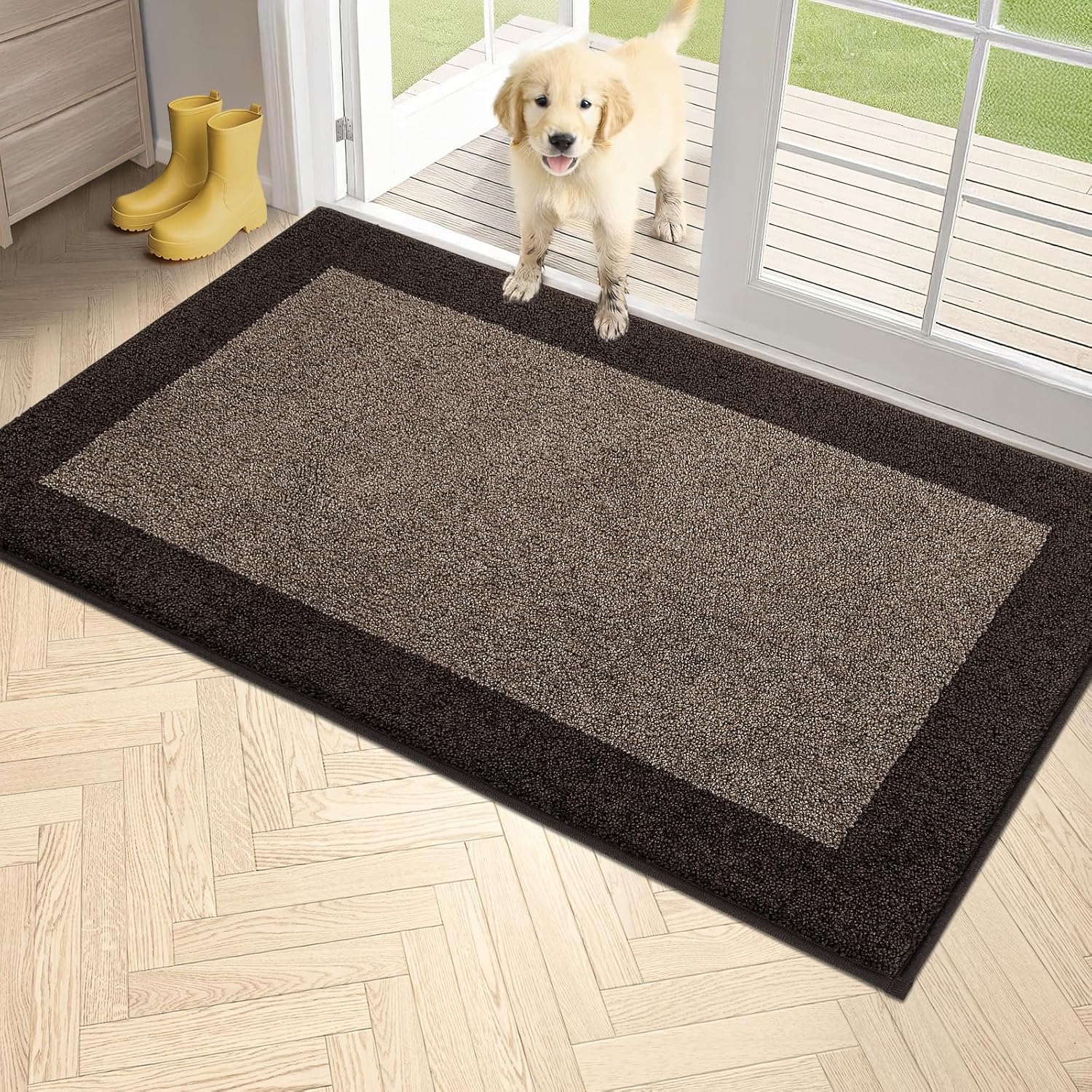 PURRUGS Dirt Trapping Door Mat 34in x 60in for Muddy Shoes
