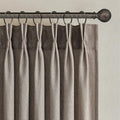 Pinch Pleated Linen Curtains 108 in Long - Semi Sheer Drapes