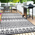 Outdoor Rug Mat for Patio 6x9ft - Reversible Waterproof Straw Rug
