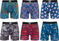 Mens Boxer Briefs Pack of 6 - Breathable Moisture Wicking Warriors