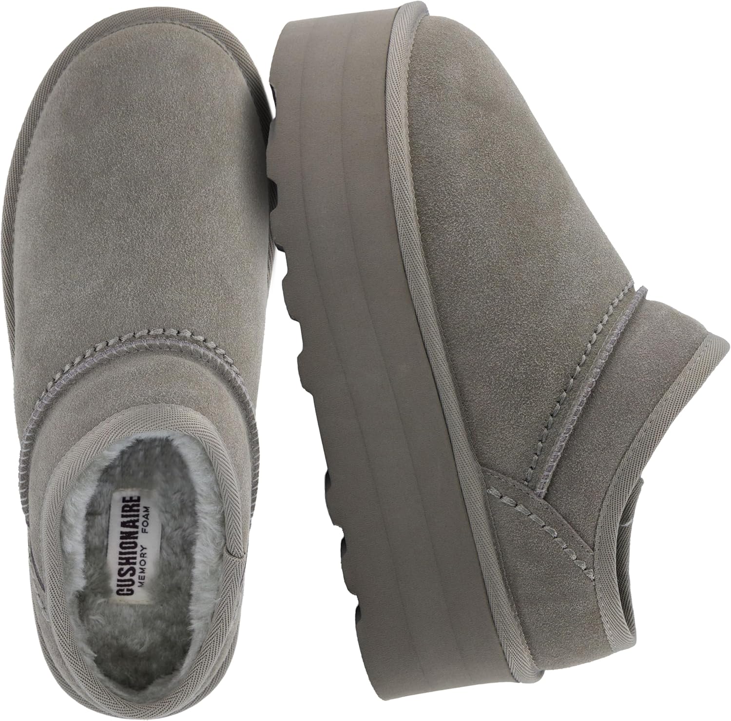 CUSHIONAIRE Huggy-2 Platform Slippers for Cozy Comfort