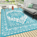 Pauwer Waterproof Outdoor Rug 6ftx9ft for Patio and RV Use