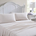 Queen Cotton Flannel Sheets Chelsie Vine Grey - Extra Soft Comfort