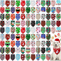 Christmas Dog Bandanas Bulk 100 Pack - Assorted Holiday Styles