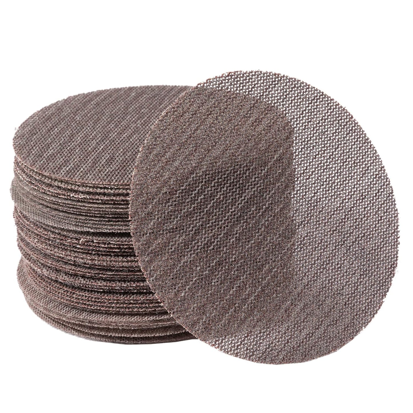 UPWOOD 5 Mesh Sanding Discs, 50pc Pack - Dust-Free for Auto, Wood, Metal