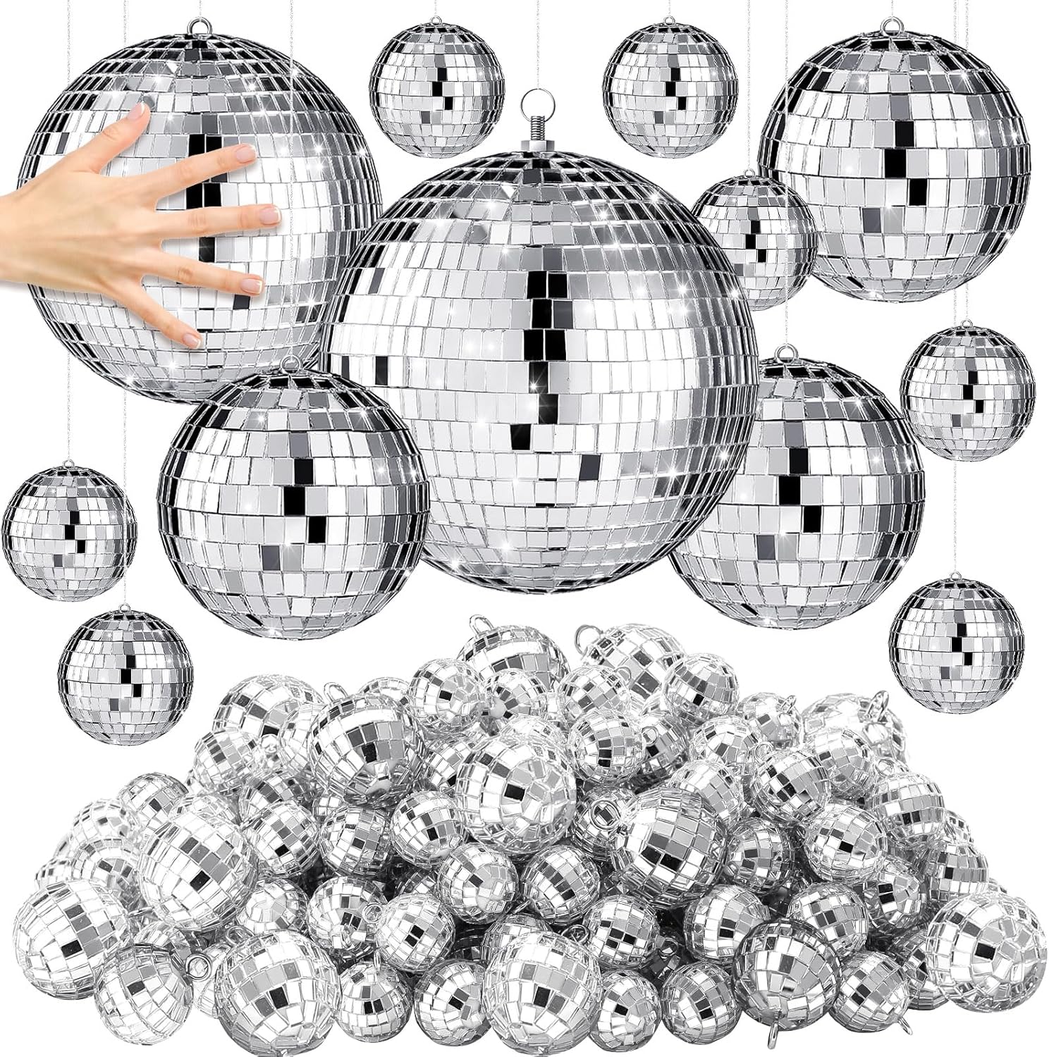 65 Pcs Disco Balls Decorations for Parties and Events