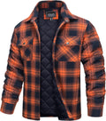 TACVASEN Men's Flannel Shirt Jacket Quilted Lined - Warm Everyday keep