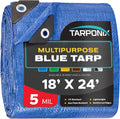 Better Blue Poly Tarp 18 x 24 - Lightweight 5 Mil Weatherproof Cover