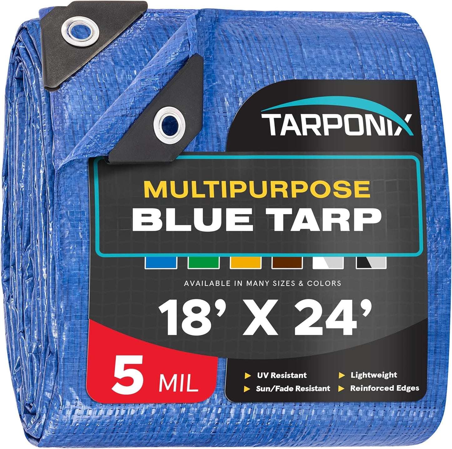 Better Blue Poly Tarp 18 x 24 for Durable Waterproof Protection