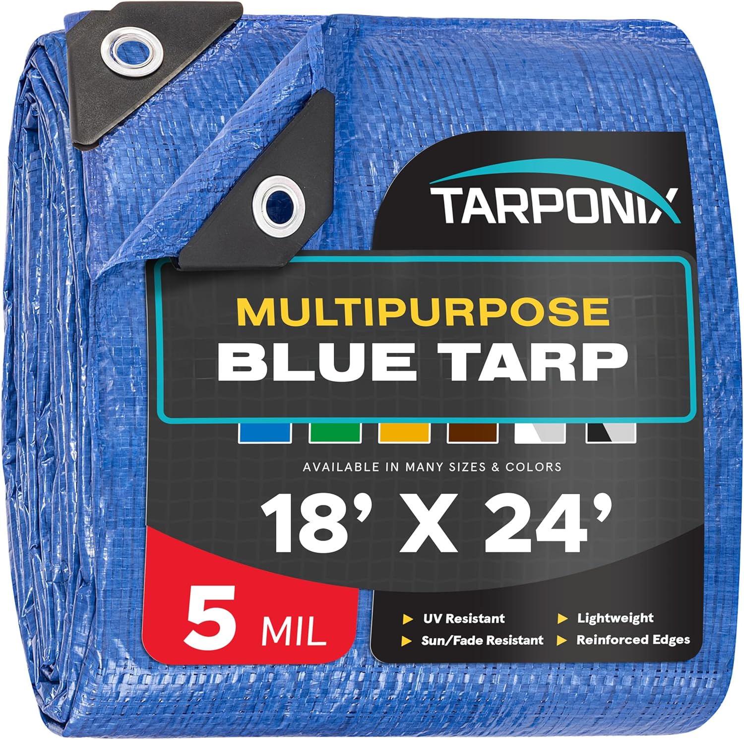 Better Blue Poly Tarp 18 x 24 for Durable Waterproof Protection