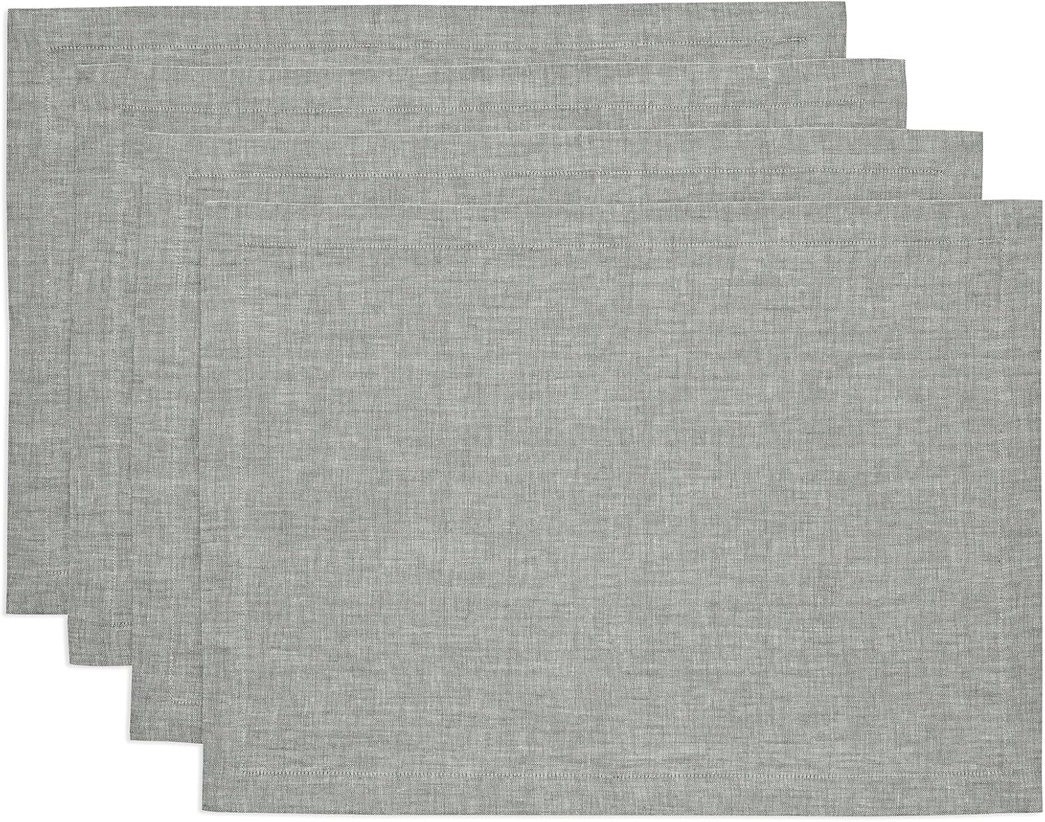 Linen Cloth Placemats Set of 4 - 100% Pure Linen for Fall