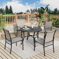 Patio Table and Chairs Set for 4 - Durable 5-Piece Outdoor Dining
