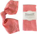 Linen Napkins 100% French Flax Stonewashed Set of 4 Sunset Pink