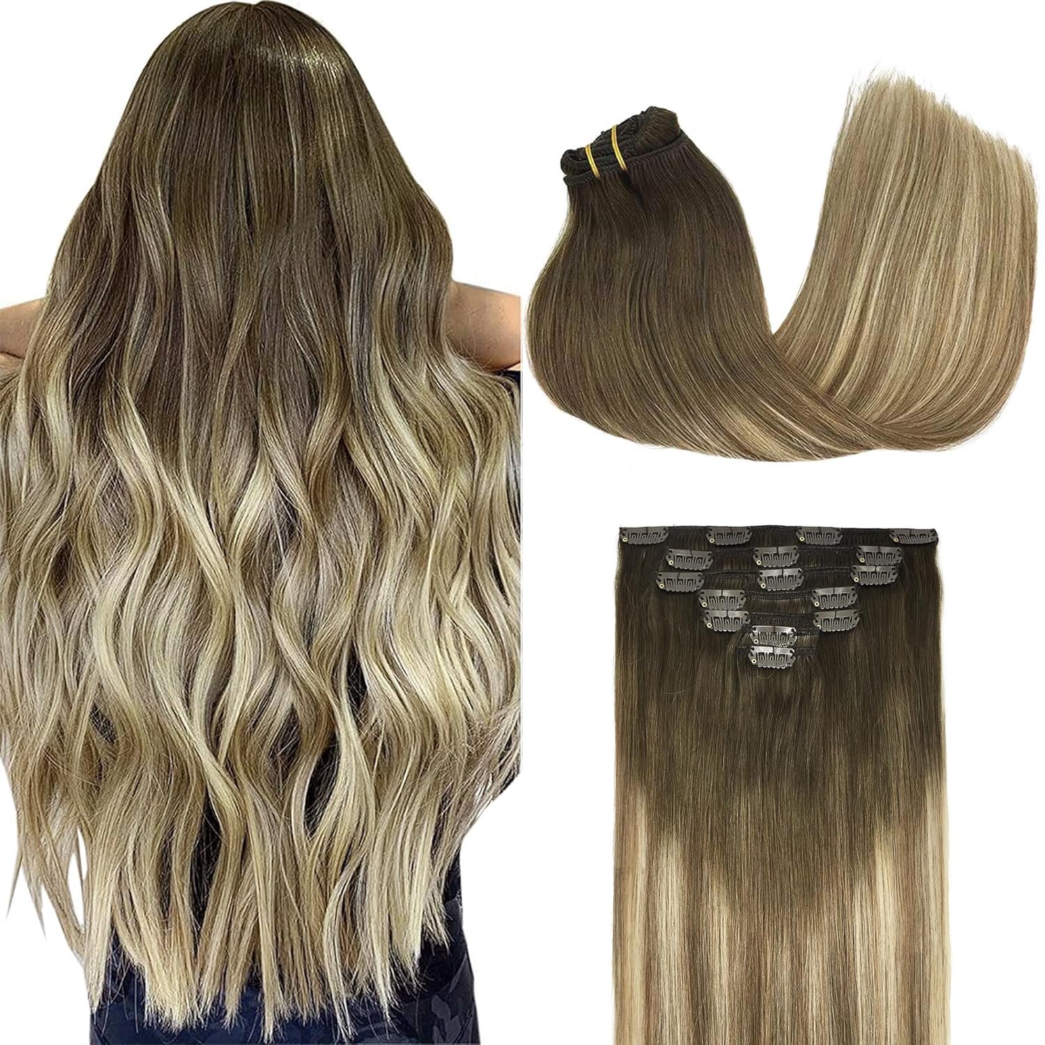 GOO GOO Clip in Hair Extensions for Natural Look and Comfort