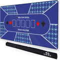 Poker Table Top Foldable 70ft x 35ft Poker Mat - Portable Casino